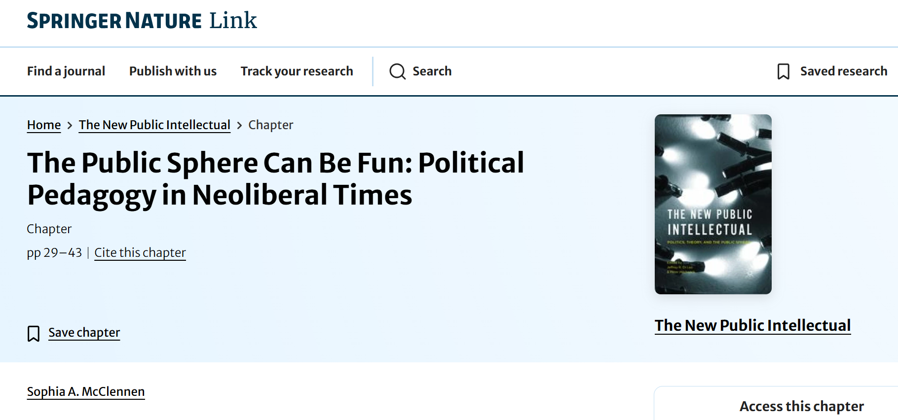 The Public Sphere Can Be Fun: Political Pedagogy in Neoliberal Times